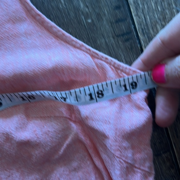 Sharagano Medium Coral Sleeveless Hi Low Linen Blend Top - Picture 6 of 9